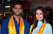 Miss World Manushi Chhillar and Mr World Rohit Khandelwal offer prayers at Siddhivinayak Temple